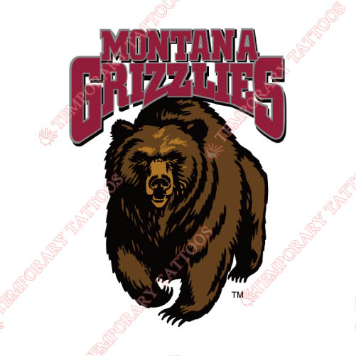 Montana Grizzlies Customize Temporary Tattoos Stickers NO.5174